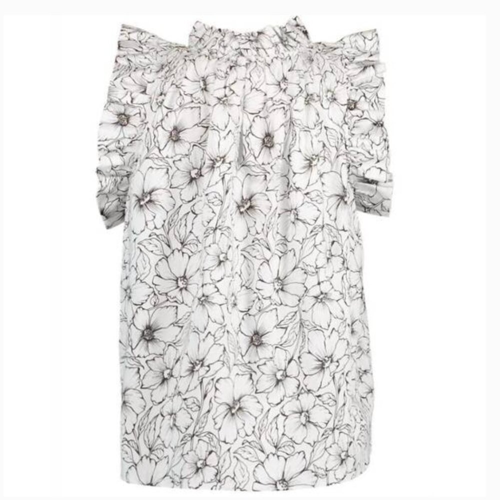 CHRISTY LYNN aurelie blouse in etched floral